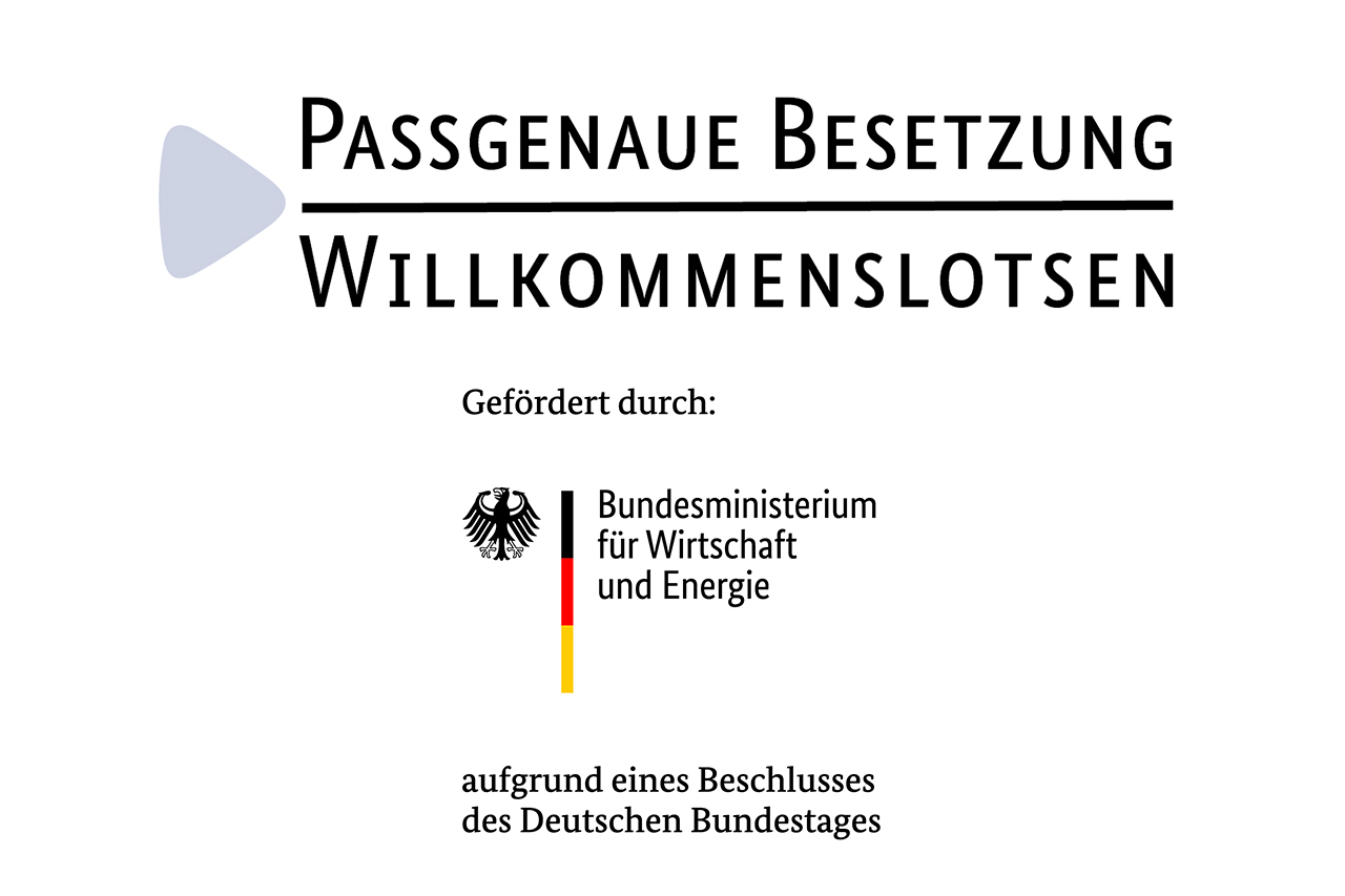 Logo der Willkommenslotsen gefördert durch BMWK