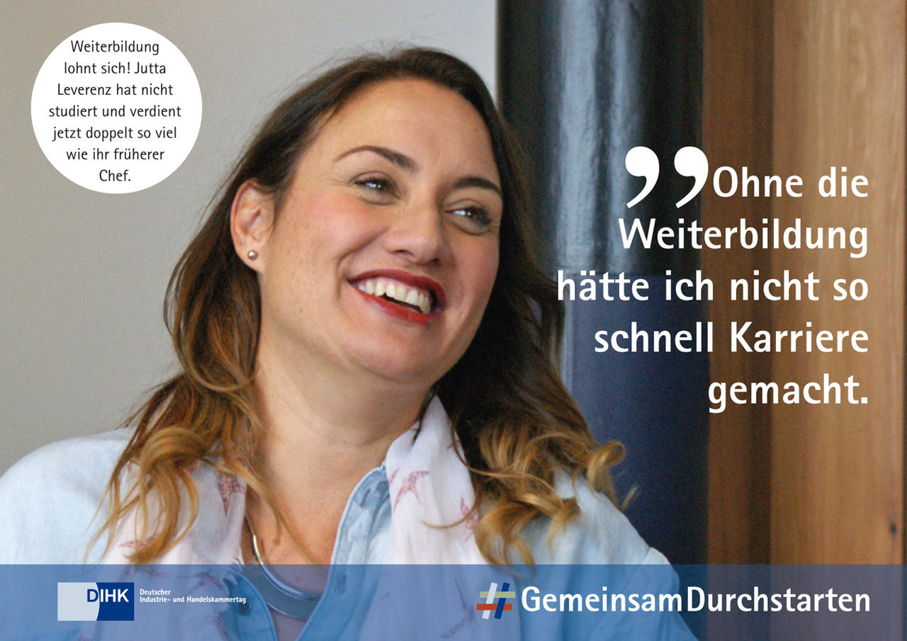 Jutta Leverenz: Ohne die Weiterbildung h&auml;tte ich nicht so schnell Karriere gemacht.