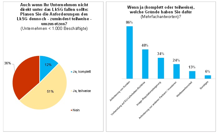 LkSG Umfrage 2024 Grafik_2_Umsetzung_Anforderungen_Gründe