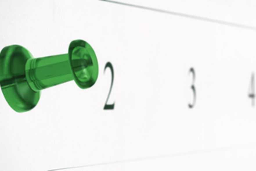 Kalender mit Pin