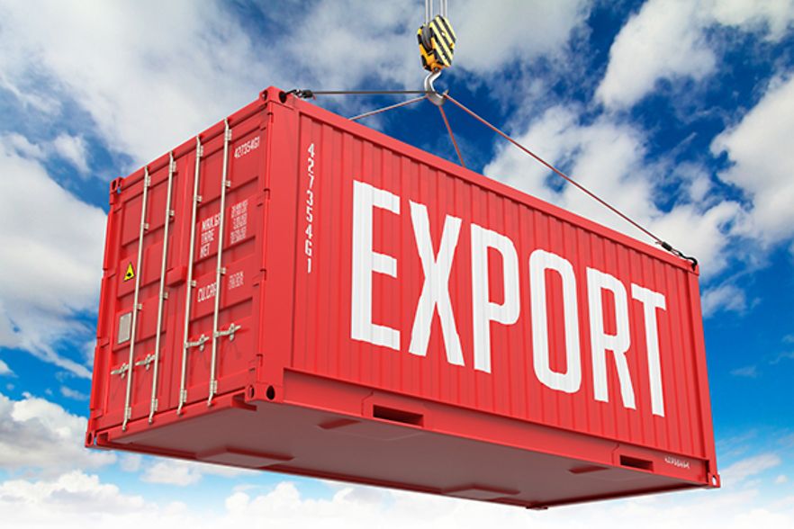 Container mit dem Wort Export