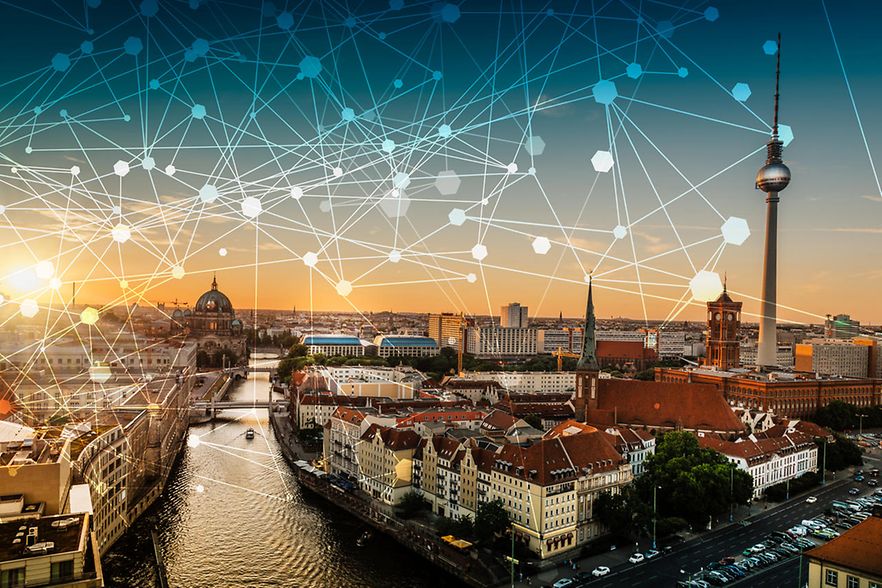 Berlin mit digitaler Vernetzung