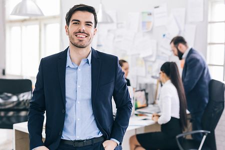 Smiling Business Leader in the office