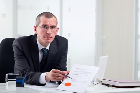 Lawyer on his workplace