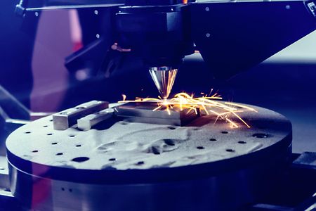 3D metal printer produces a steel part