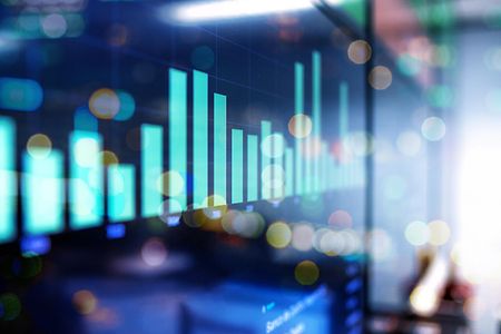 chart board with business data