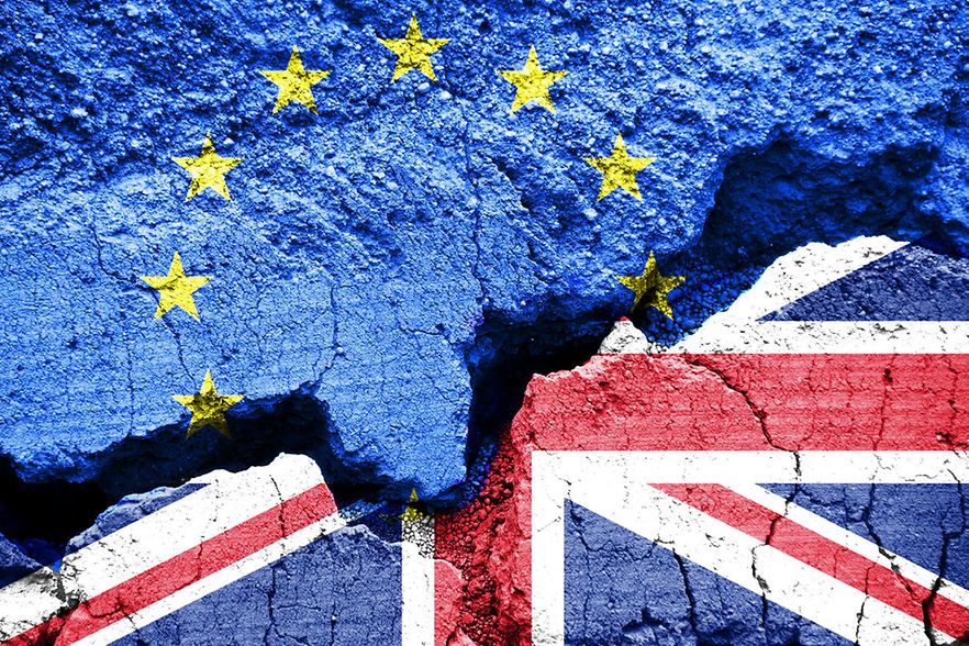 Zu sehen ist die Kluft zwischen EU und Gro&szlig;britannien. 