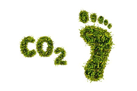 CO2 mit Fu&szlig;abdruck