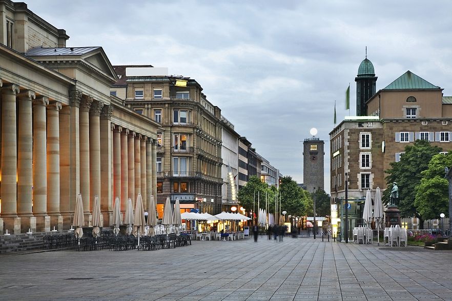 K&ouml;nigstra&szlig;e in Stuttgart mit wenig Passanten