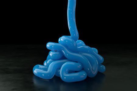 Slimy viscous paste