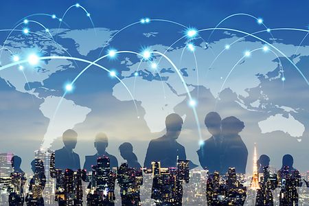 weltweites Netzwerk digital dargestellt