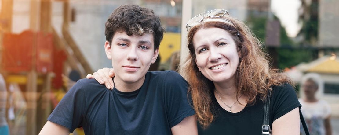 Mutter mit Sohn