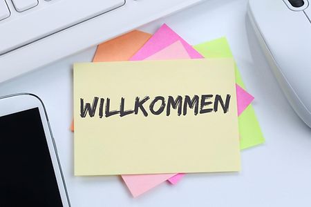 Post-it Willkommen f&uuml;r den Azubi-Startertag