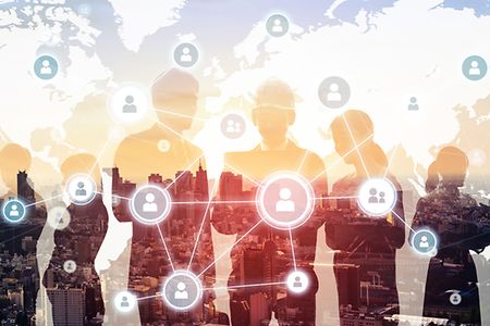 Business network concept. Group of businessperson.