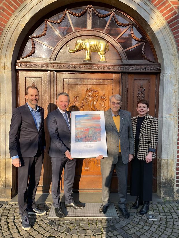 Frank Feldmann, Dr. Olaf Rose, Walter Rose und Inna Gabler (von links).