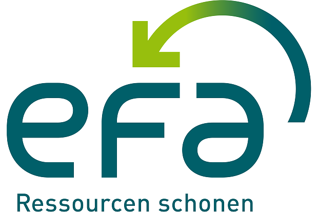 Logo der Effizienz-Agentur NRW mit dem Schriftzug &bdquo;efa &ndash; Ressourcen schonen&ldquo;