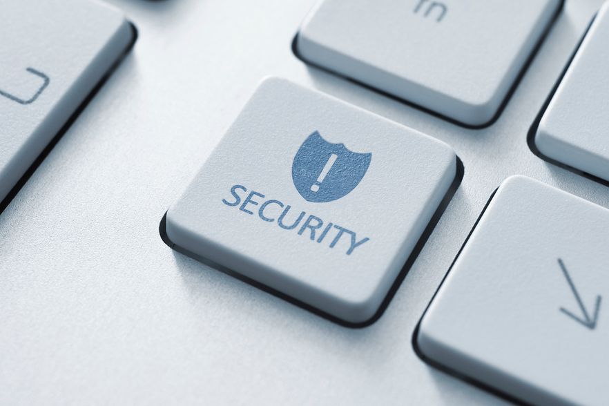 Tastaturtaste mit Aufschrift Security