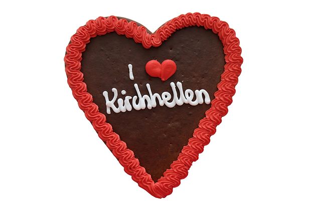 Lebkuchenherz mit der Aufschrift 
