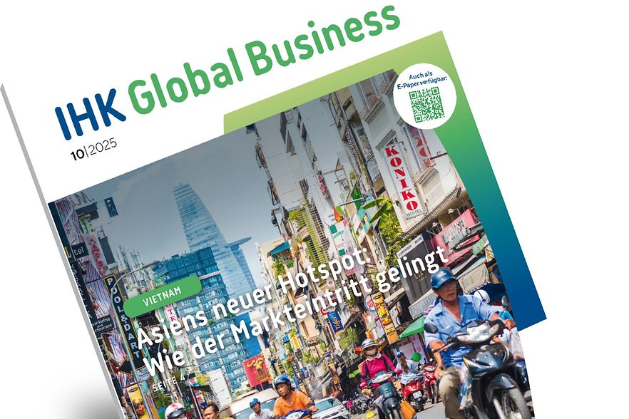 Cover der IHK Global Business Ausgabe Oktober 2025