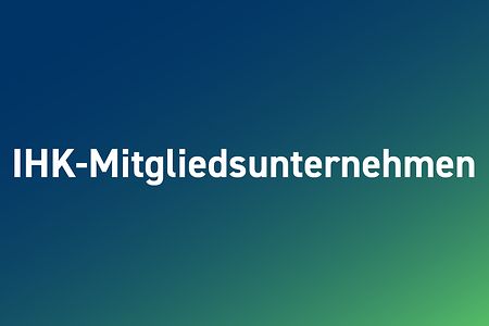 Grafik mit der Aufschrift "IHK-Mitgliedsunternehmen"