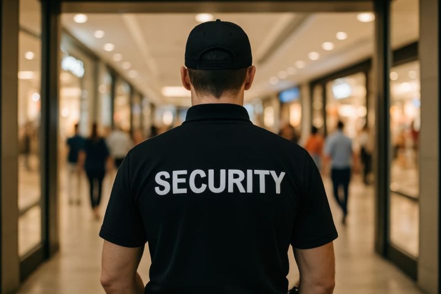 Security-Mitarbeiter im Einkaufszentrum.