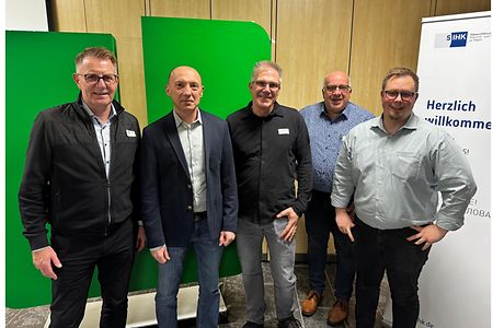 Referenten Dirk Pfaffenbach, Valentin Klimenko, Tonino Bocchicchio und Hans-Joachim Waibel und Kevenin Kaufmann vom Lenkungsteam