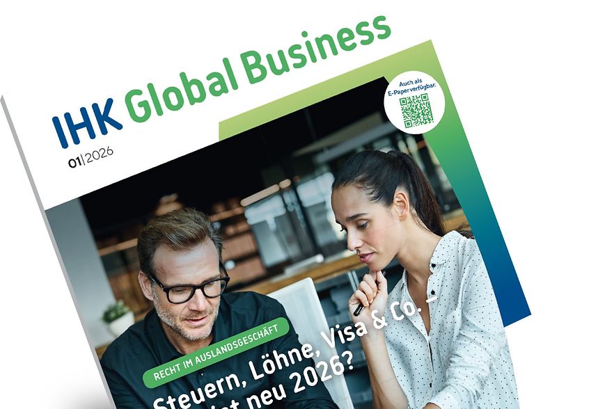 Cover der IHK Global Business Ausgabe Januar 2026