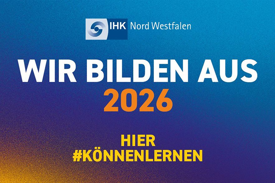 Grafik mit Aufschrift "Wir bilden aus 2026 - Jetzt #k&ouml;nnenlernen"