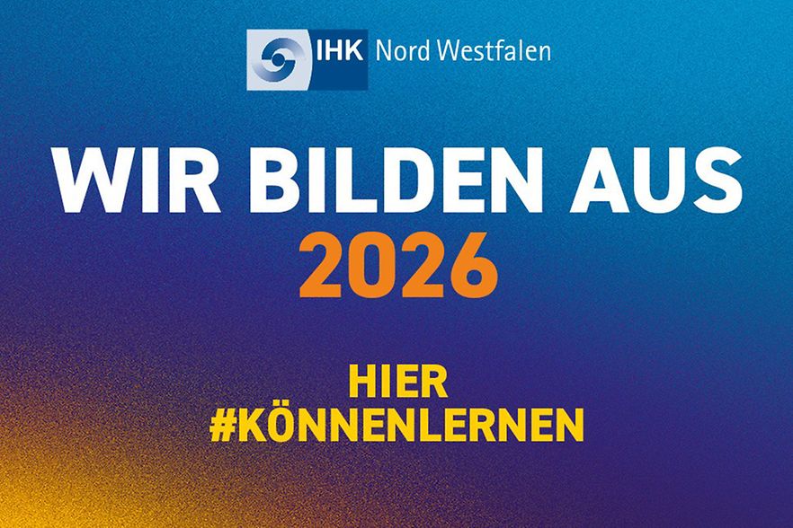 Grafik mit Aufschrift "Wir bilden aus 2026 - Jetzt #k&ouml;nnenlernen"
