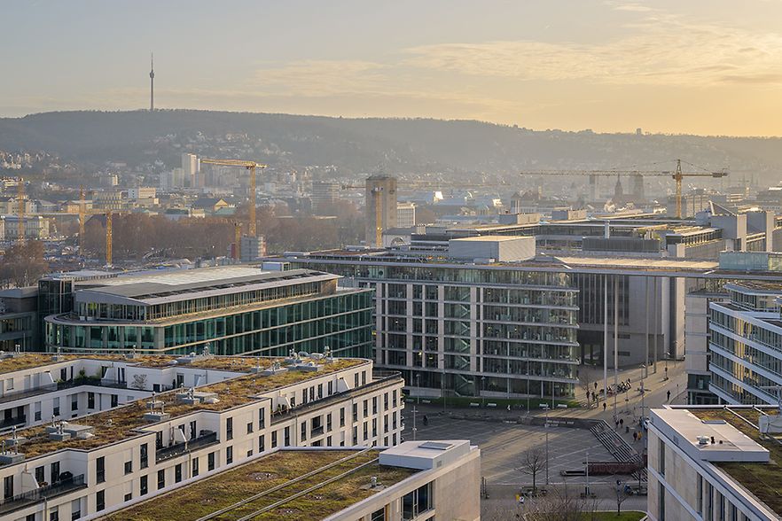 Blick auf die Stuttgarter City