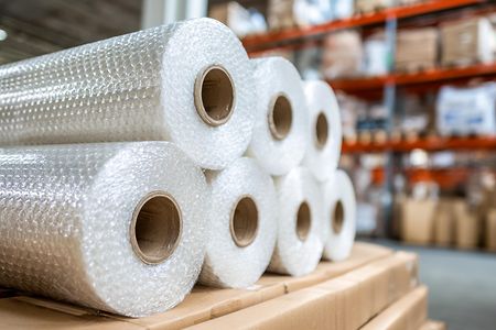 Verpackungsfolie gerollt